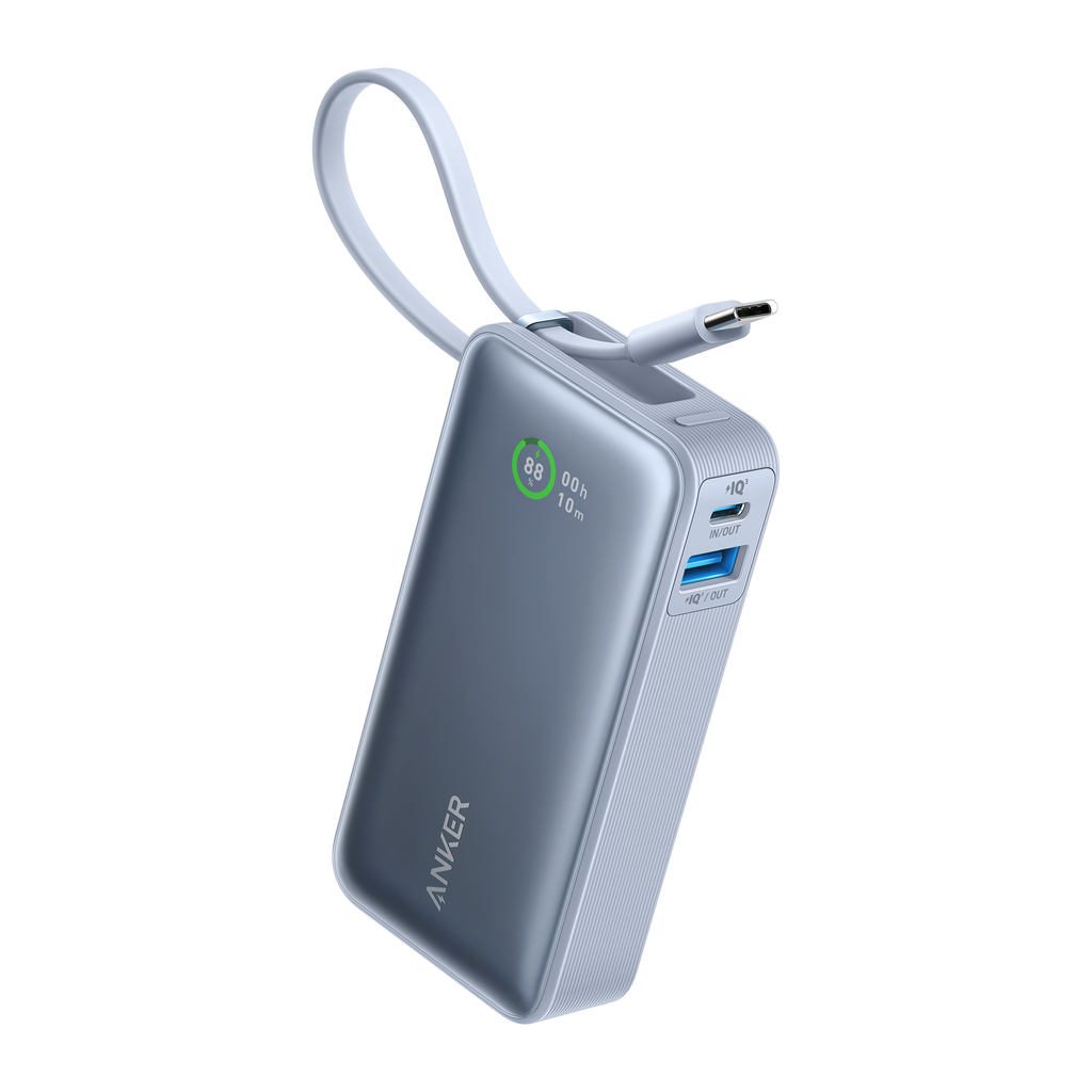 Nano Power Bank (30W, Built-In USB-C Cable) X0