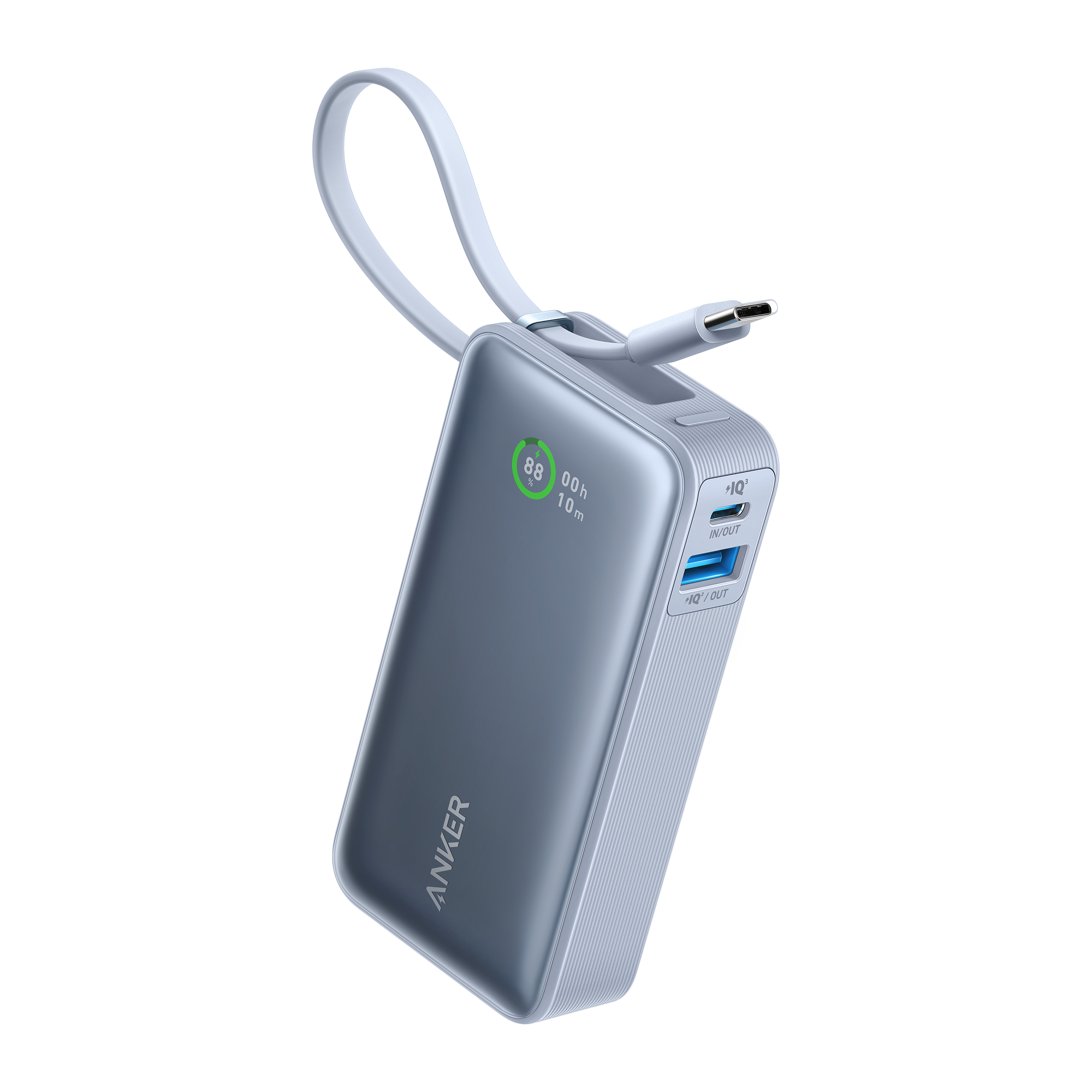 Nano Power Bank (30W, Built-In USB-C Cable) X0