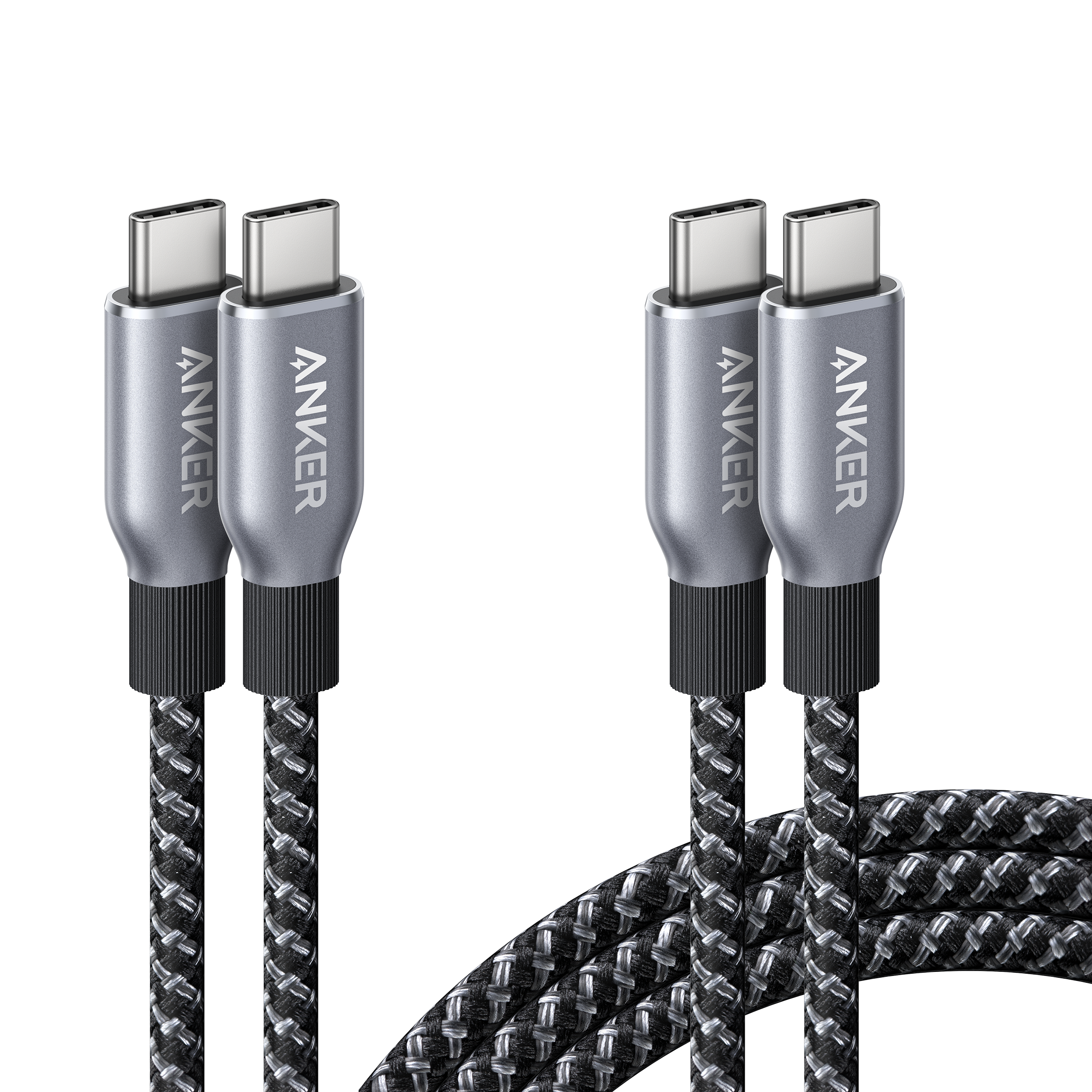 Prime USB-C to USB-C Cable (240W, Upcycled-Braided, 2-Pack) N5