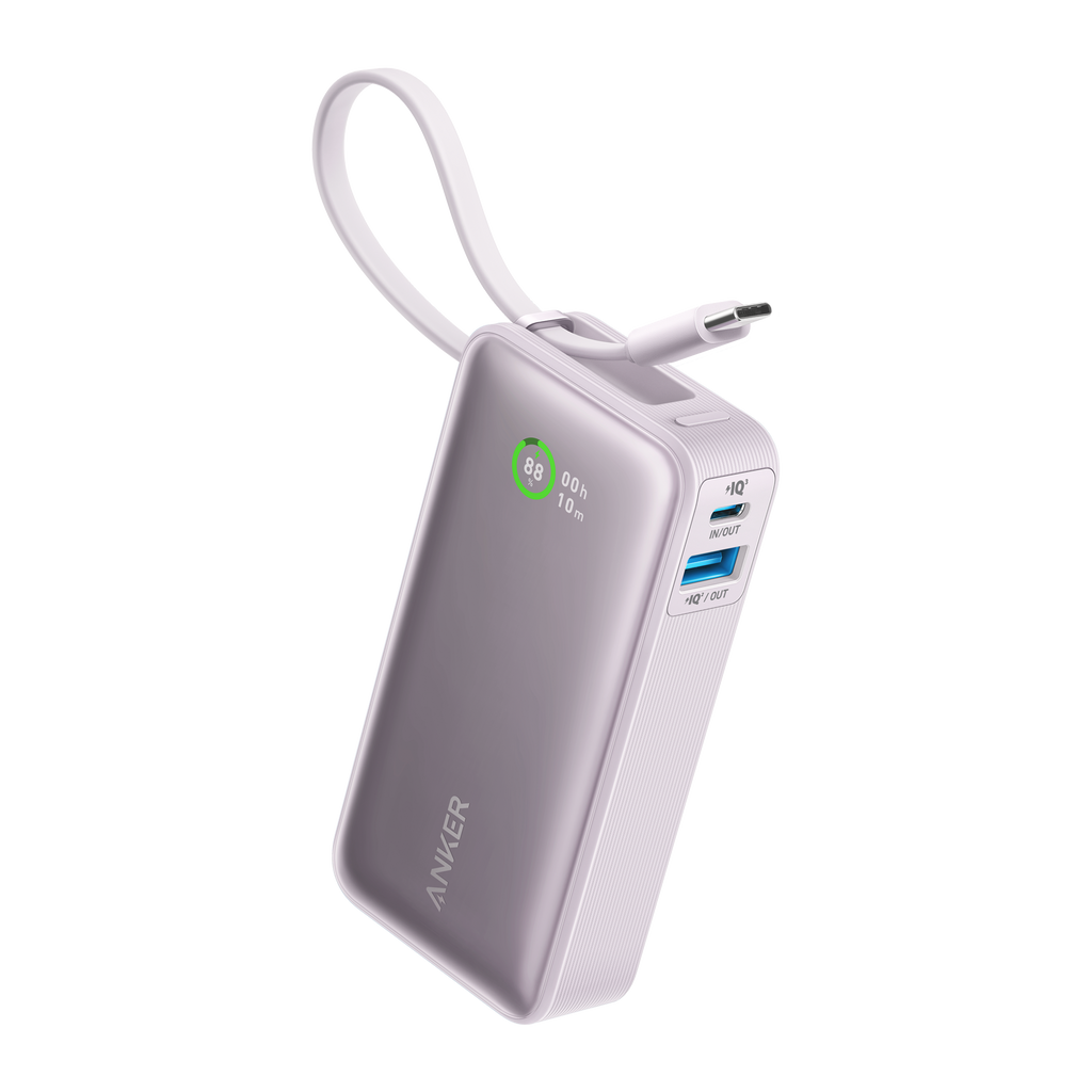 Nano Power Bank (30W, Built-In USB-C Cable) X0