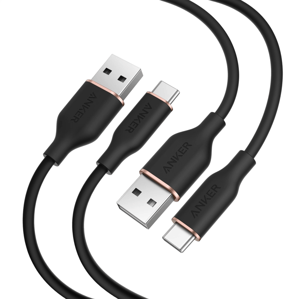 15W USB-A to USB-C Cable 2Pack (3 ft, Silicone) B2