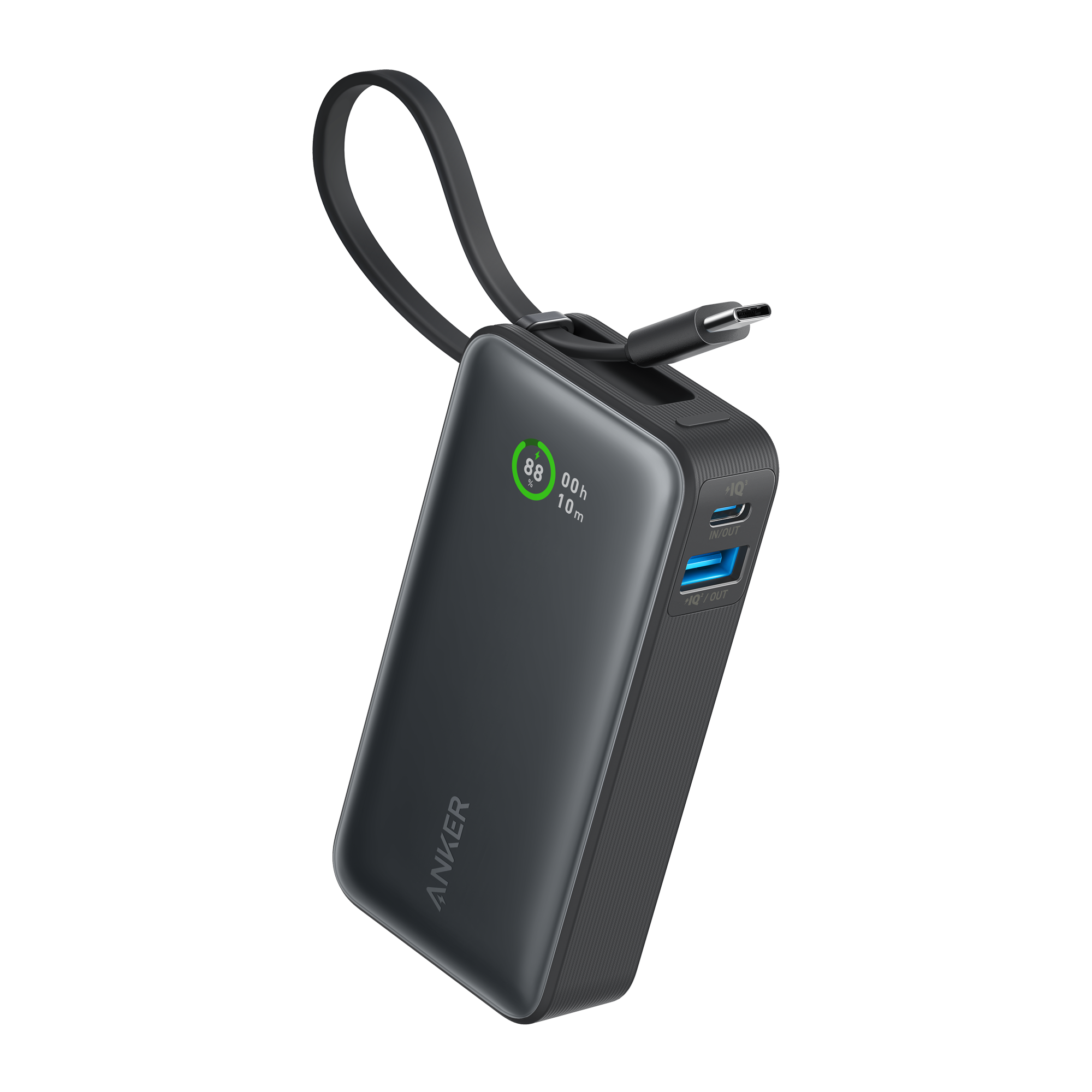 Nano Power Bank (30W, Built-In USB-C Cable) X0