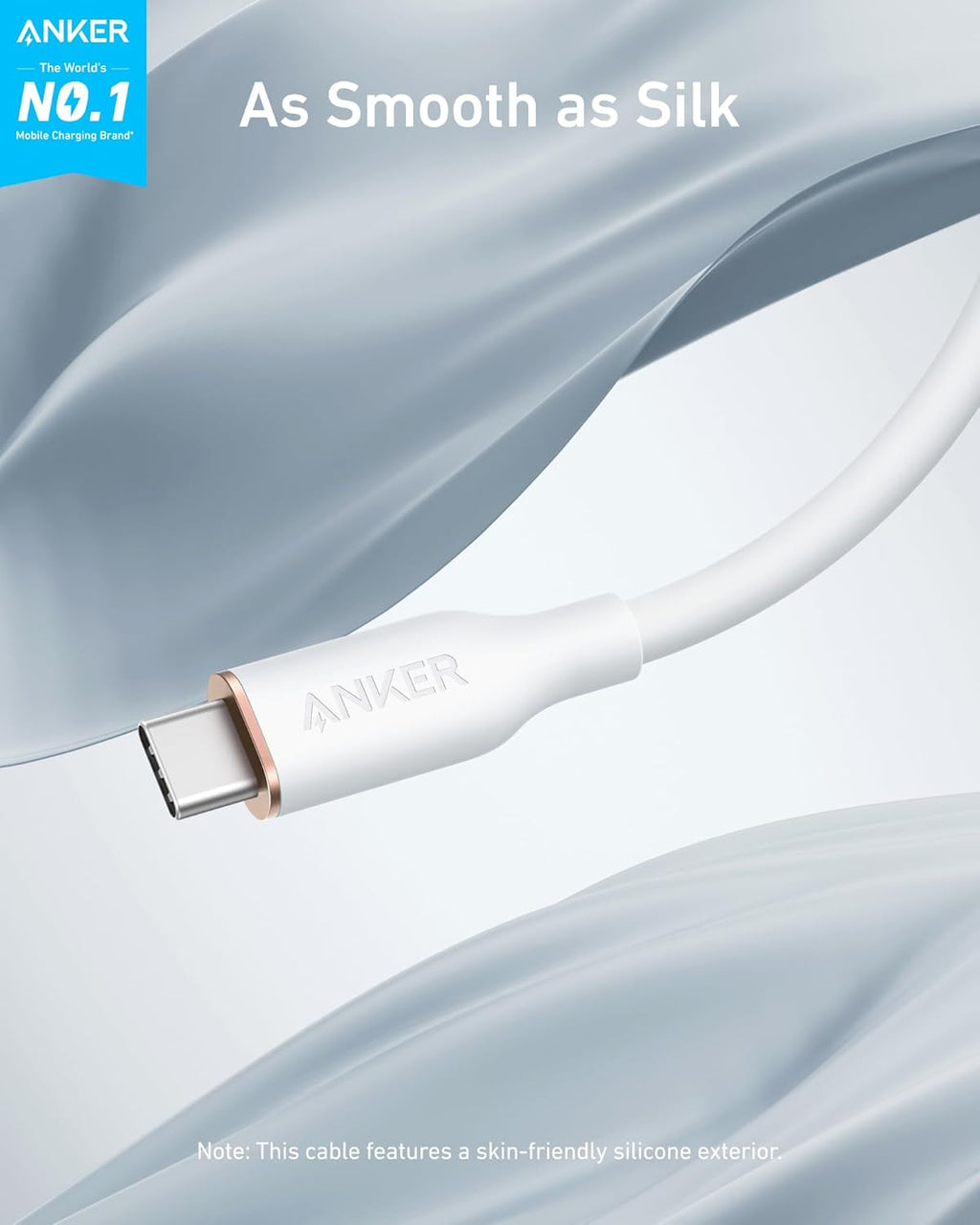643 USB-C to USB-C Cable (Flow, Silicone, 240W, 2-Pack, Midnight Black) B9