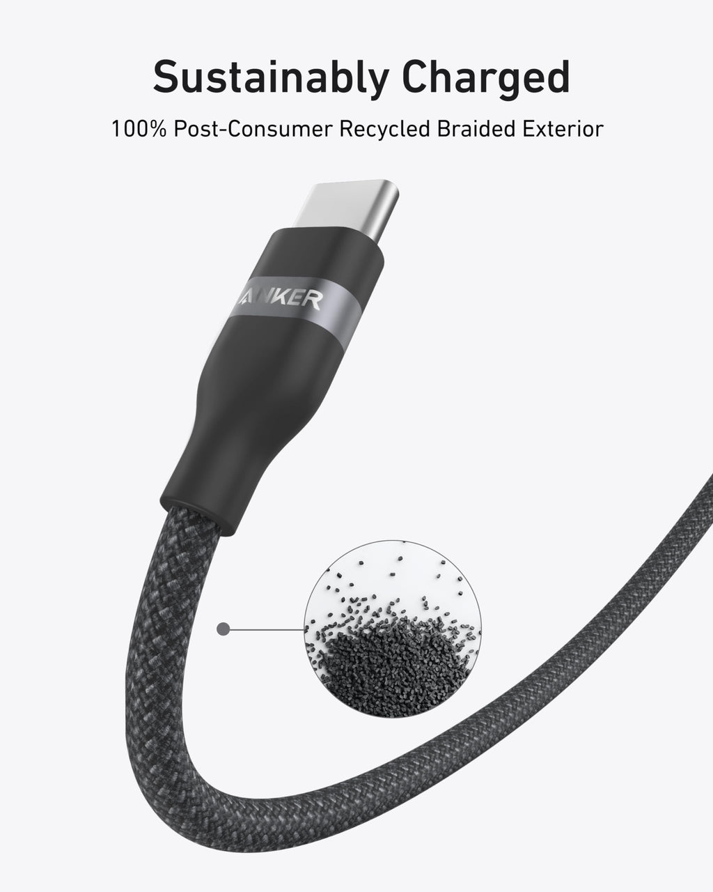 USB-C to USB-C Cable (3 ft / 6 ft, 240W, Upcycled-Braided, 2-Pack) Q3