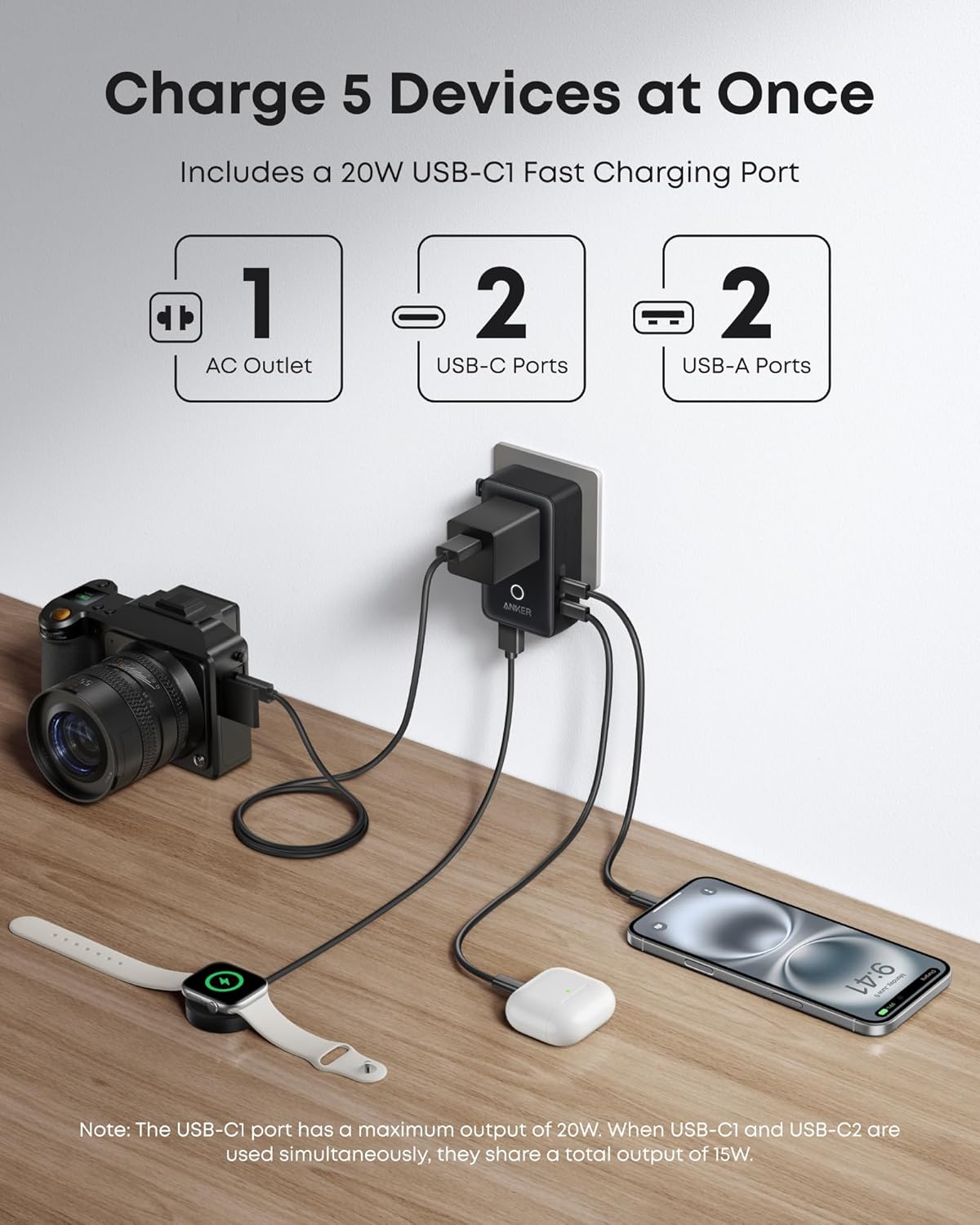 Nano Travel Adapter (5-in-1, 20W, 2-Pack) Z6