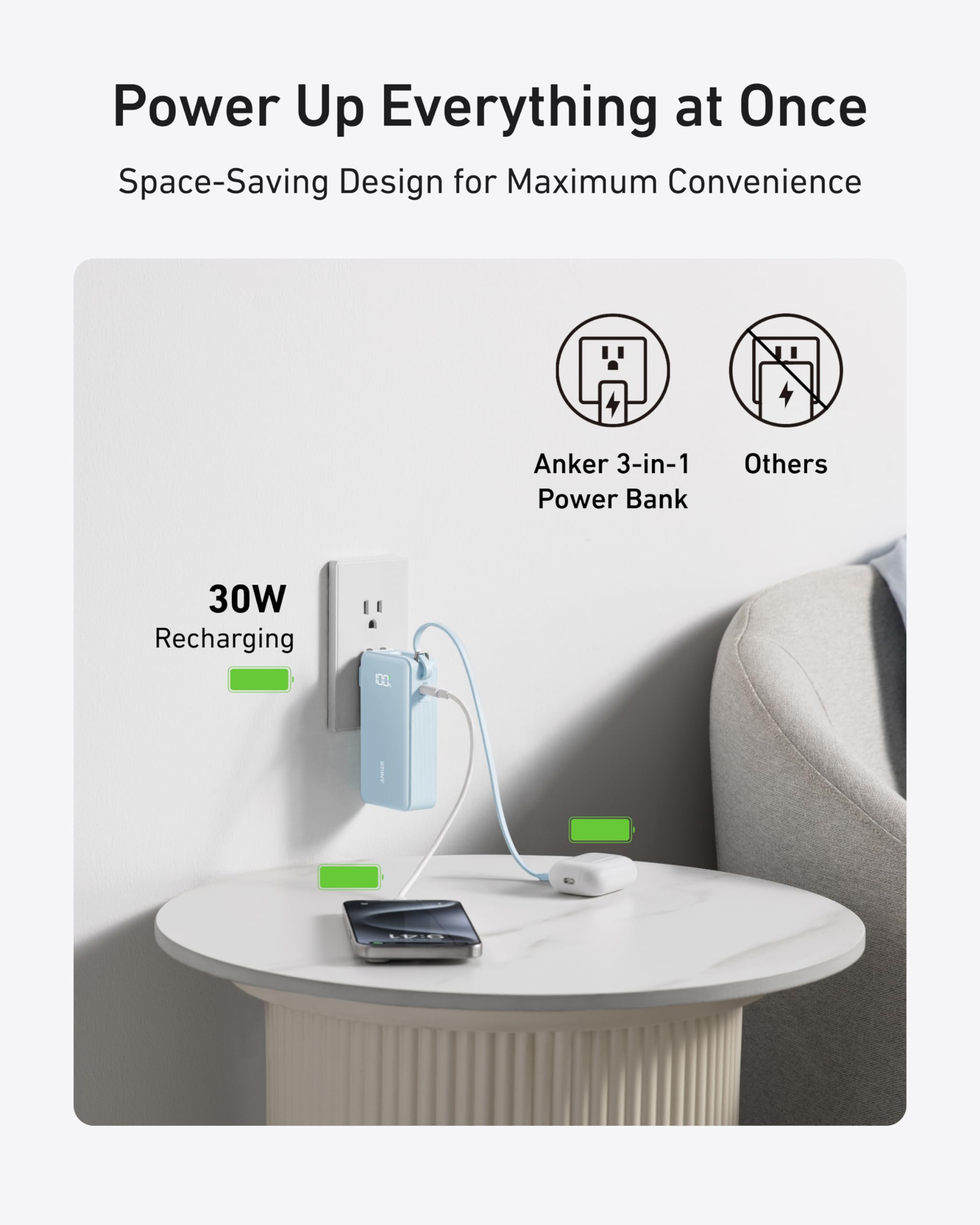Power Bank (10K, Fusion, Built-In Cable) G9