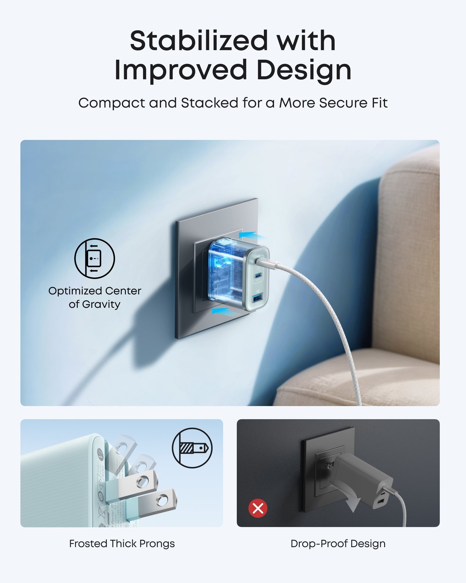 Nano Charger (70W, 3 Ports) V7