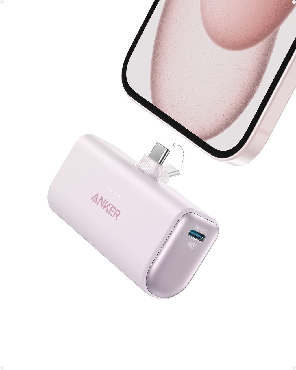 Refurbished Nano Power Bank (22.5W, Built-In USB-C Connector) W8