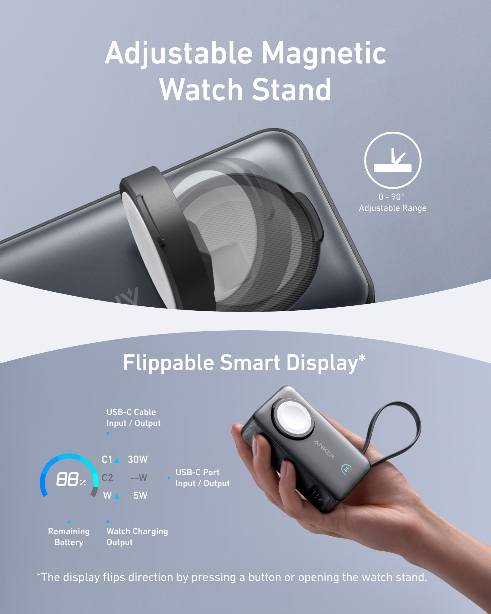 MagGo Power Bank (10K, 35W, For Apple Watch) H1