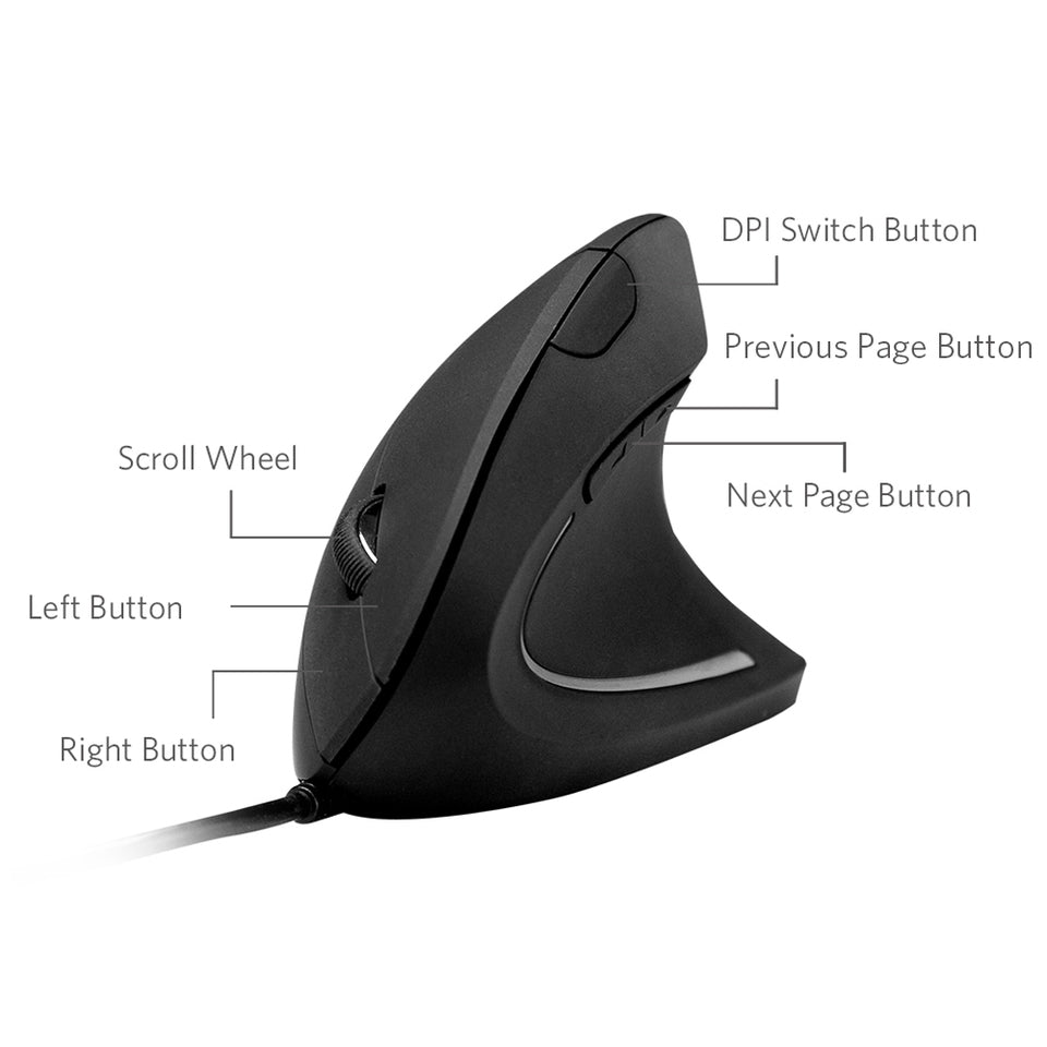 Refurbished Ergonomic Optical USB Wired Vertical Mouse L6