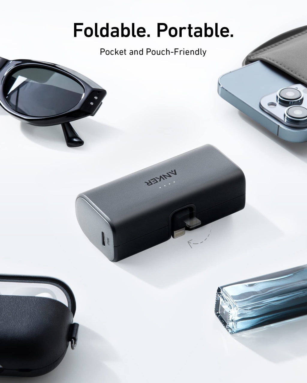 Nano Power Bank (12W, Built-In Lightning Connector) K7