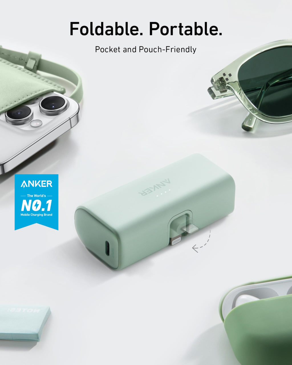 Nano Power Bank (12W, Built-In Lightning Connector)-boa P9