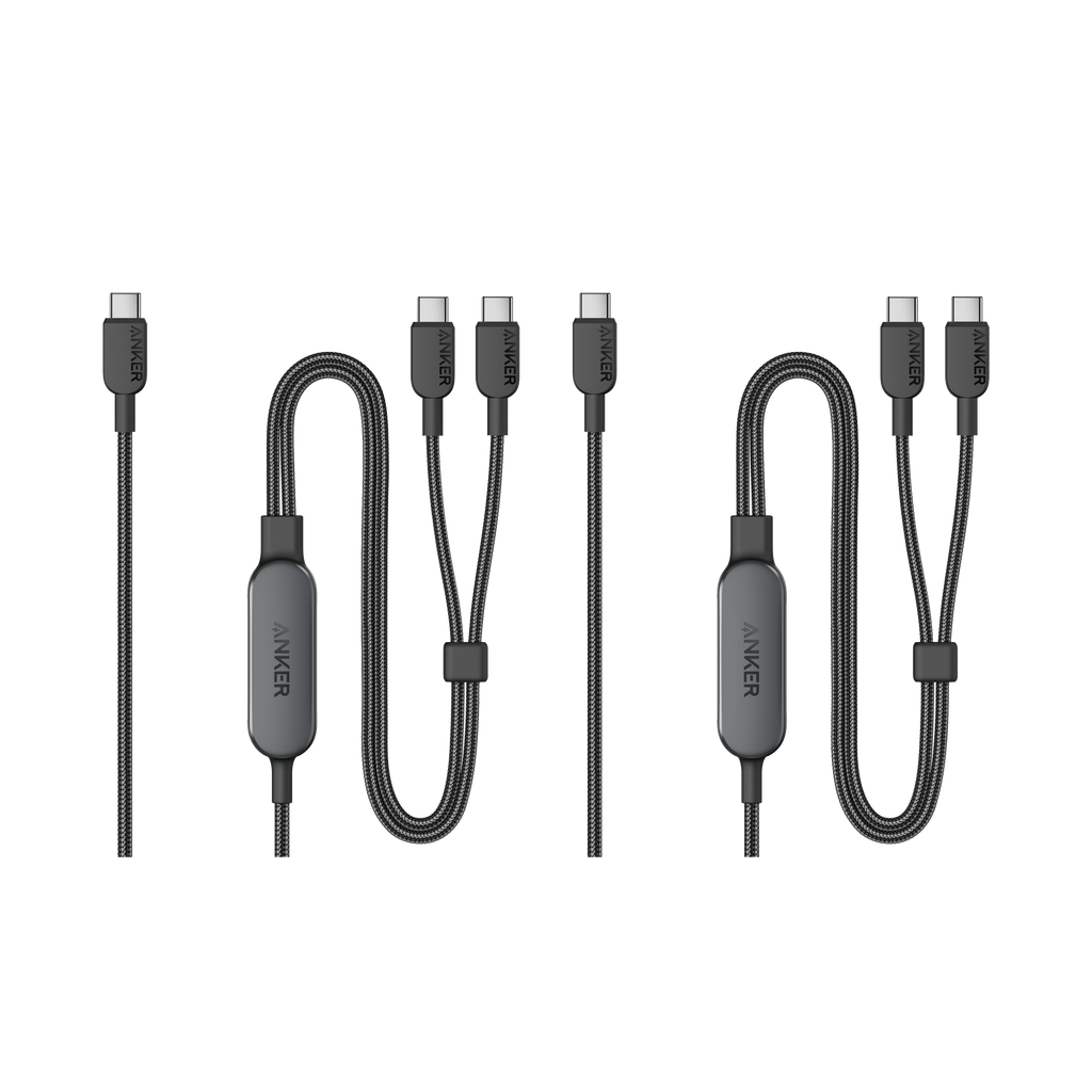 140W 2-in-1 USB-C to USB-C Cable 2 Pack V1
