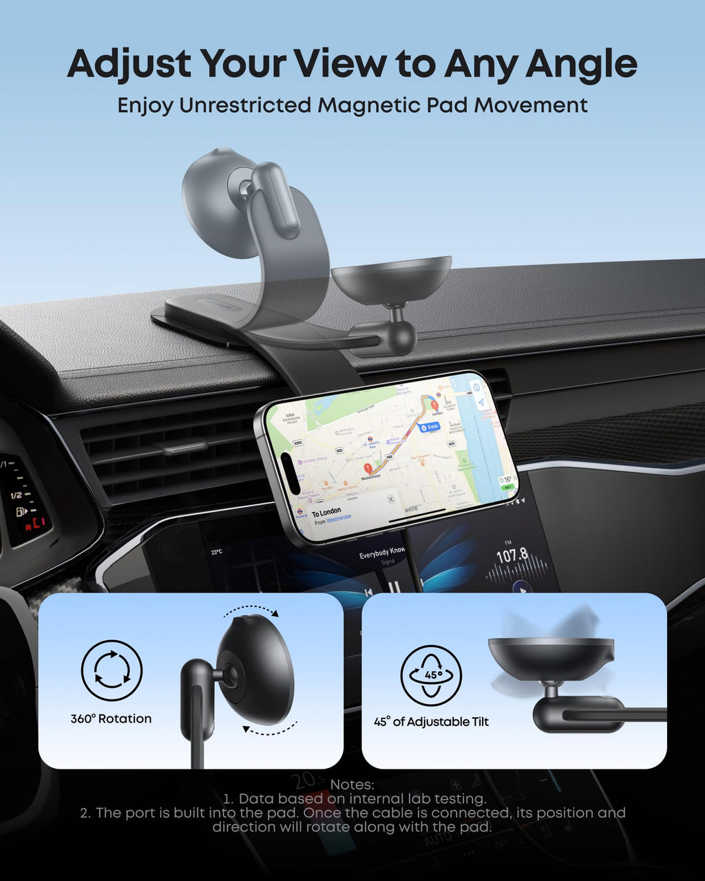 MagGo Wireless Charging Station and Nano Wireless Car Charger D2